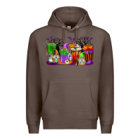 Coffee Halloween Gnomes Coffee Cups Premium Hoodie - texasbilliewilder