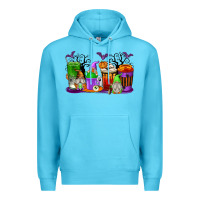 Ocean Blue Halloween Gnomes Coffee Cups Premium Hoodie - texasbilliewilder