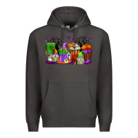Smoke Halloween Gnomes Coffee Cups Premium Hoodie - texasbilliewilder