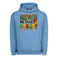 Pigment Pebble Blue never let them forget Urban Hoodie - Zillion Design Studio