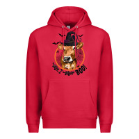 Cardinal Halloween Cow Moo I Mean Boo Premium Hoodie - texasbilliewilder