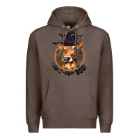 Coffee Halloween Cow Moo I Mean Boo Premium Hoodie - texasbilliewilder