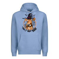 Halloween Cow Moo I Mean Boo Premium Hoodie | Teevron