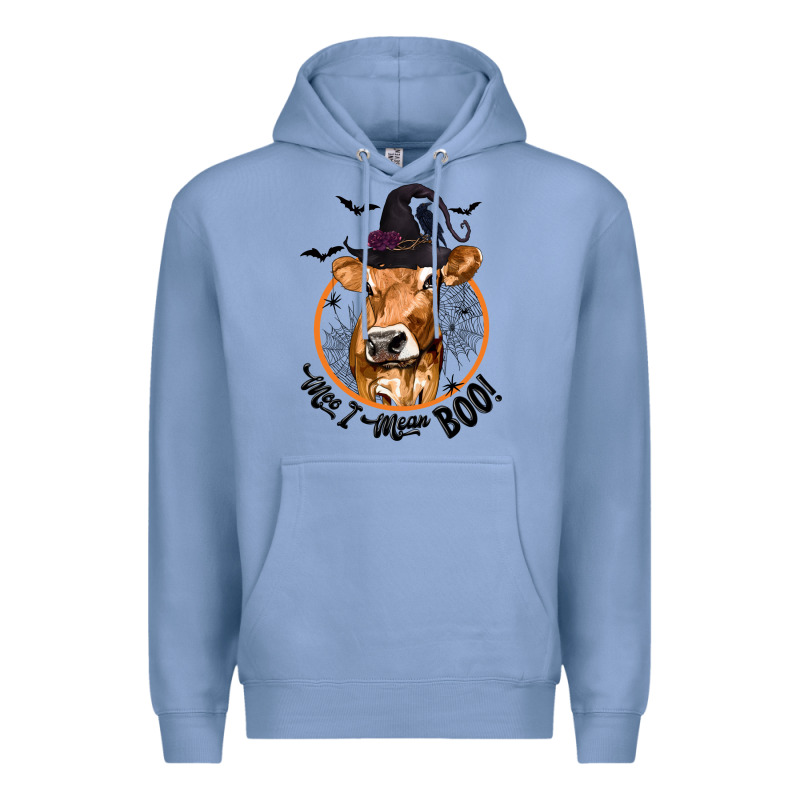 Halloween Cow Moo I Mean Boo Premium Hoodie by texasbilliewilder | Teevron
