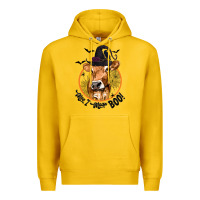 Lemon Halloween Cow Moo I Mean Boo Premium Hoodie - texasbilliewilder