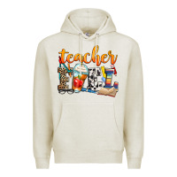 Oatmeal Heather teacher fuel Premium Hoodie - Zillion Design Studio
