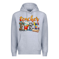 Heather Grey teacher fuel Premium Hoodie - Zillion Design Studio