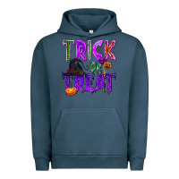 Pigment Midnight Navy Trick or Treat Urban Hoodie - texasbilliewilder