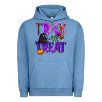 Pigment Pebble Blue Trick or Treat Urban Hoodie - texasbilliewilder