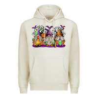 Oatmeal Heather Halloween Gnomes Premium Hoodie - texasbilliewilder