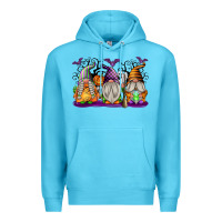 Ocean Blue Halloween Gnomes Premium Hoodie - texasbilliewilder