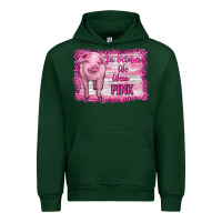 Forest Green in october we wear pink pig Urban Hoodie - RanaPortraitStore