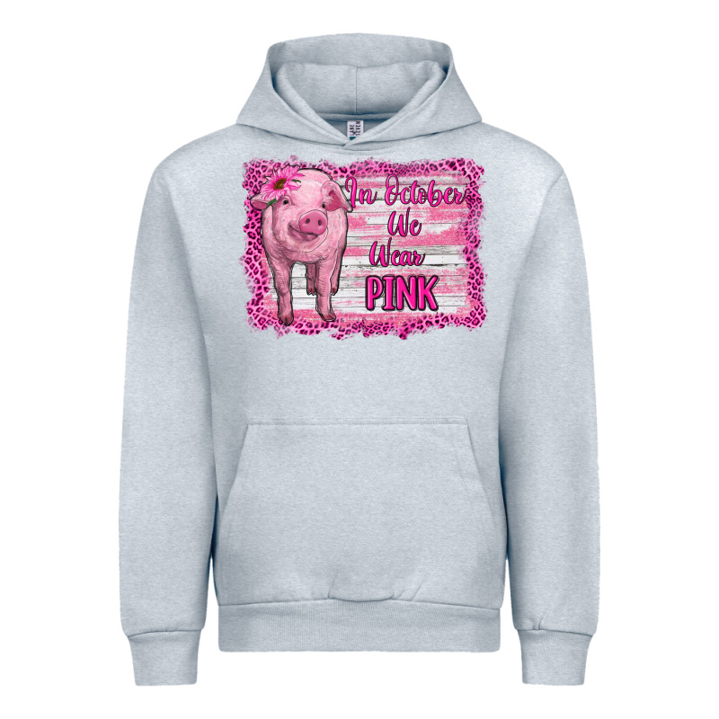 In October We Wear Pink Pig Urban Hoodie by RanaPortraitStore | Teevron