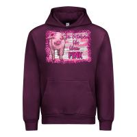 Mauve Wine in october we wear pink pig Urban Hoodie - RanaPortraitStore