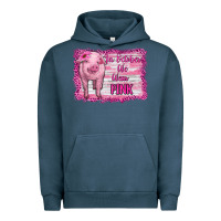 Pigment Midnight Navy in october we wear pink pig Urban Hoodie - RanaPortraitStore