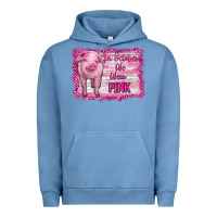 Pigment Pebble Blue in october we wear pink pig Urban Hoodie - RanaPortraitStore