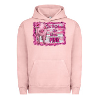 Pigment Salmon in october we wear pink pig Urban Hoodie - RanaPortraitStore