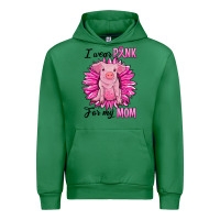 Emerald i wear pink for my mom pig Urban Hoodie - RanaPortraitStore