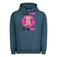 Pigment Midnight Navy i wear pink for my mom pig Urban Hoodie - RanaPortraitStore