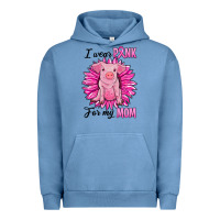 Pigment Pebble Blue i wear pink for my mom pig Urban Hoodie - RanaPortraitStore