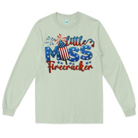 Matcha little miss firecracker 4th of july Long Sleeve Tee - BarkalooDesign
