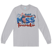 Moon Dust little miss firecracker 4th of july Long Sleeve Tee - BarkalooDesign
