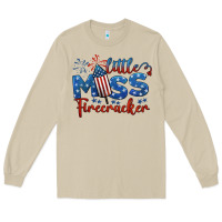 Mushroom little miss firecracker 4th of july Long Sleeve Tee - BarkalooDesign