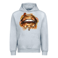 Heather Grey melanin lips Urban Hoodie - Zillion Design Studio