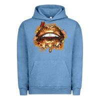 Pigment Pebble Blue melanin lips Urban Hoodie - Zillion Design Studio