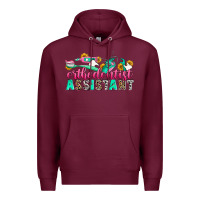 Burgundy orthodontist assistant Premium Hoodie - Zillion Design Studio