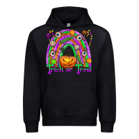 Black Trick or Treat Halloween Rainbow Urban Hoodie - texasbilliewilder