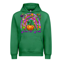 Emerald Trick or Treat Halloween Rainbow Urban Hoodie - texasbilliewilder