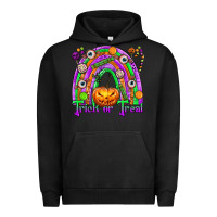 Pigment Black Trick or Treat Halloween Rainbow Urban Hoodie - texasbilliewilder