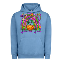 Pigment Pebble Blue Trick or Treat Halloween Rainbow Urban Hoodie - texasbilliewilder