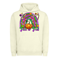 Pigment Pistachio Trick or Treat Halloween Rainbow Urban Hoodie - texasbilliewilder