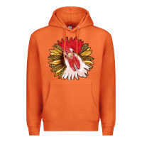Carrot sunflower with rooster Premium Hoodie - RanaPortraitStore