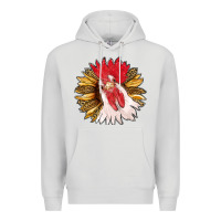 Dove Grey sunflower with rooster Premium Hoodie - RanaPortraitStore