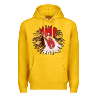 Lemon sunflower with rooster Premium Hoodie - RanaPortraitStore