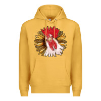 Mustard sunflower with rooster Premium Hoodie - RanaPortraitStore