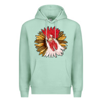 Seafoam sunflower with rooster Premium Hoodie - RanaPortraitStore