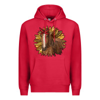 Cardinal sunflower with horse Premium Hoodie - RanaPortraitStore