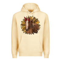 Pina Colada sunflower with horse Premium Hoodie - RanaPortraitStore