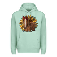 Seafoam sunflower with horse Premium Hoodie - RanaPortraitStore