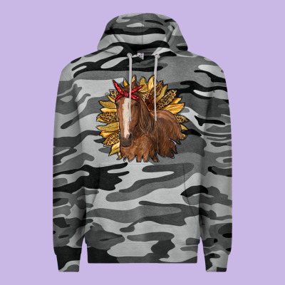 Sunflower With Horse Premium Hoodie Designed By Ranaportraitstore