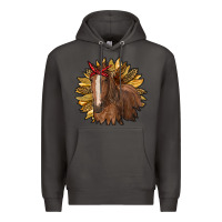 Smoke sunflower with horse Premium Hoodie - RanaPortraitStore