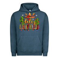 Pigment Midnight Navy feliz navidad Urban Hoodie - Zillion Design Studio