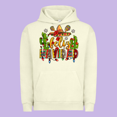 Feliz Navidad Urban Hoodie Designed By Zillion Design Studio