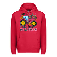 Cardinal just a girl who loves tractors Premium Hoodie - Zillion Design Studio