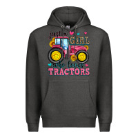 Charcoal Heather just a girl who loves tractors Premium Hoodie - Zillion Design Studio