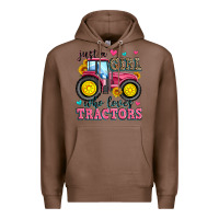 Chestnut just a girl who loves tractors Premium Hoodie - Zillion Design Studio